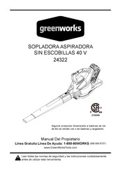 GreenWorks 24322 Manual Del Propietário