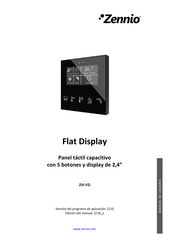 Zennio Flat Display ZVI-FD Manual De Usuario