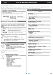 Citizen YF10 Manual De Instrucciones