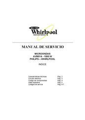 Whirlpool AVM914 Manual De Servicio