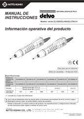 Nitto Kohki DLV70A06L-AY Manual De Instrucciones