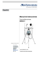 DeltaOHM Thermal Microclimate HD32.1 Manual De Instrucciones