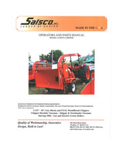 Salsco 810PTO CHIPPER Instrucciones De Servicio