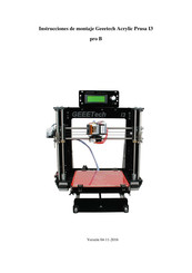 Geeetech Acrylic Prusa I3 pro B Instrucciones De Montaje