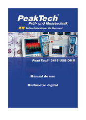 PeakTech 3415 USB DMM Manual De Uso