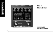 TC Electronic ND-1 Nova Delay Manual De Instrucciones
