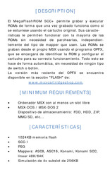 MSX MegaFlashROM SCC+ Instrucciones De Usuario