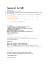 Chevrolet GENUINO Manual De Servicio