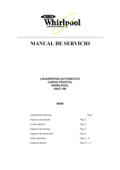 Whirlpool AWG 108 Manual De Servicio