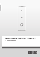 Riello 7200/2-1500 HV PLUS Instrucciones Para El Instalador