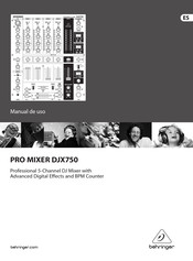 Behringer PRO MIXER DX750 Manual De Uso