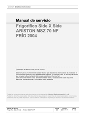 Merloni Ariston MSZ701NF Manual De Servicio