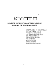 Kyoto T737E Manual De Instrucciones