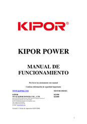 Kipor KD388 Manual De Funcionamiento