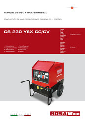 MOSA Weld CS 230 YSX CC/CV Manual De Uso Y Mantenimiento