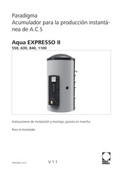 Paradigma Aqua EXPRESSO 1100 Instrucciones De Instalación Y Montaje