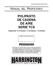 Harrington TCS1000C2 Manual Del Propietário