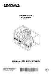 Honda ECT7000P Manual Del Propietário