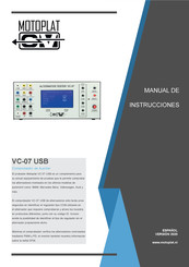 Motoplat VC-07 USB Manual De Instrucciones