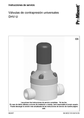 ProMinent DHV-U Instrucciones De Servicio