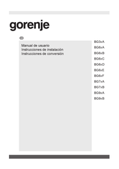 Gorenje BG6xC Manual De Usuario