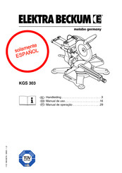 Elektra Beckum KGS 303 Manual De Uso