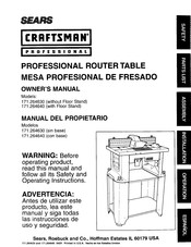 Craftsman professional 171.264640 Manual Del Propietário