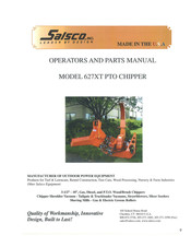 Salsco 627XT PTO CHIPPER Manual Del Usuario