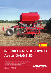 horsch Avatar 6 SD Instrucciones De Servicio