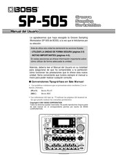 Boss SP-505 Manual Del Usuario