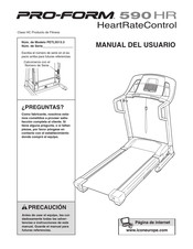 Pro-Form 590 HR HeartRateControl Manual Del Usuario