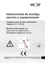 Wolf TopSon F3-Q Instrucciones De Montaje, Servicio Y Mantenimiento