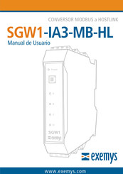 exemys SGW1-IA3-MB-HL Manual De Usuario