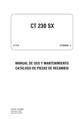 Mosa CT 230 SX Manual De Uso Y Mantenimiento Catálogo De Piezas De Recambio