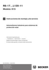 Becker E15 Instrucciones De Montaje Y Servicio