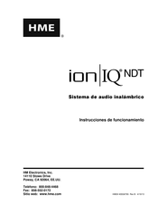 HME ion IQ NDT Instrucciones De Funcionamiento