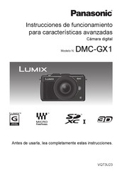 Panasonic LUMIX DMC-GX1 Instrucciones De Funcionamiento