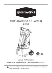 GreenWorks 24052 Manual Del Propietário