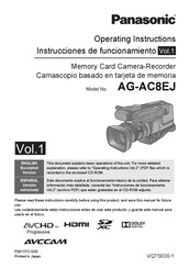 Panasonic AG-AC8EJ Instrucciones De Funcionamiento