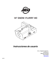 ADJ VF SNOW FLURRY HO Instrucciones De Usuario