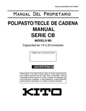 KITO M3CB Manual Del Propietário