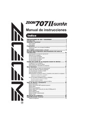 Zoom 707II GUITAR Manual De Instrucciones