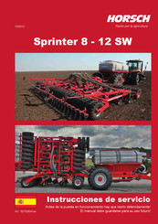 horsch Sprinter 8 SW Instrucciones De Servicio