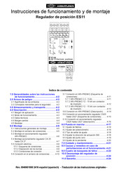 ARI-Armaturen ES11 Instrucciones De Funcionamiento Y De Montaje