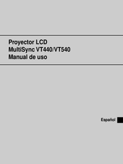 NEC MultiSync VT540 Manual De Uso