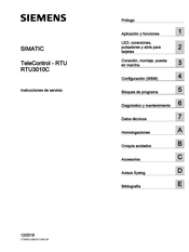 Siemens SIMATIC RTU3010C Instrucciones De Servicio