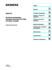 Siemens SIMATIC IFP1500 Instrucciones De Servicio