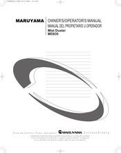 Maruyama Mist Duster MD 830 Manual Del Propietario Y Operador