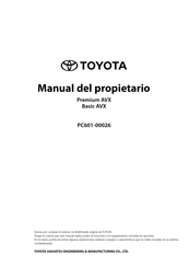 Toyota Premium AVX Manual Del Propietário