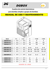 DGFLOW DGB MVF 55 Manual De Uso Y Mantenimiento